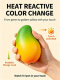 2-pack Heat Reactive Color Changing Mango Squishy Toy, Super Soft Squeeze Fidget Stress Relief Toy for Adults & Kids, Sensory Decompression Toy